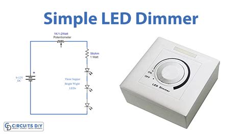 led dimmer circuit with potentiometer.